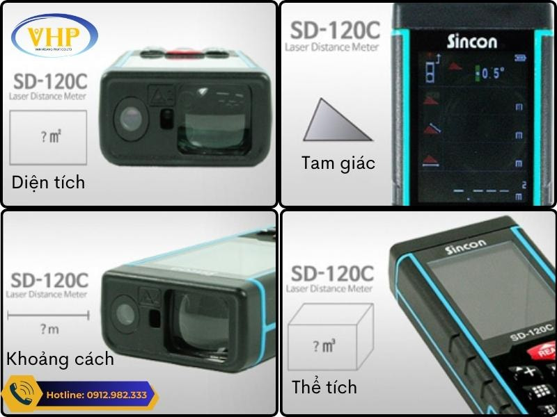 Các bài toán ứng dụng máy đo laser Sincon SD120C