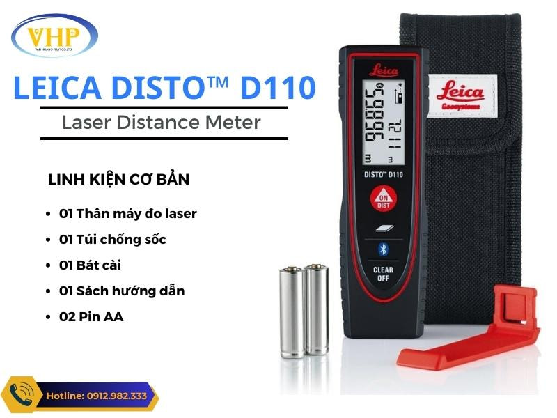 Trọn bộ sản phẩm máy đo khoảng cách Laser Leica DISTO D110