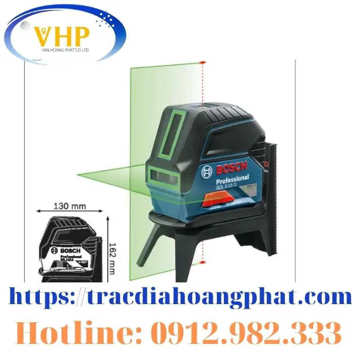 MÁY CÂN BẰNG LASER 2 TIA XANH BOSCH GCL2-15G