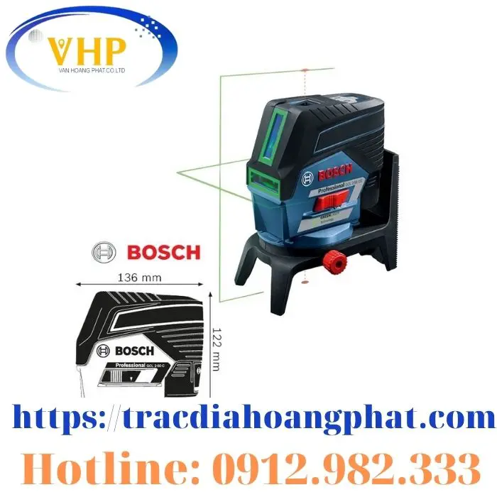 MÁY CÂN BẰNG LASER 2 TIA XANH BOSCH GCL2-50CG