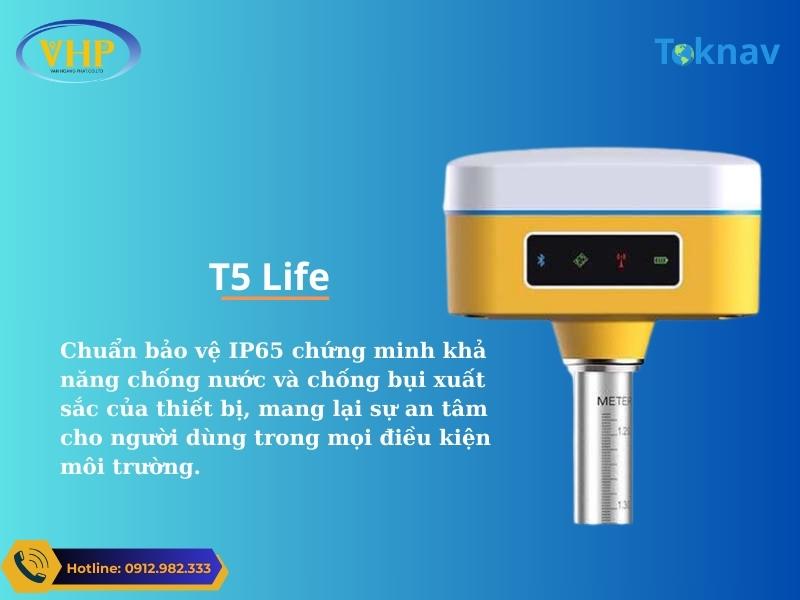 Máy GPS RTK Toknav T5 Lite Tiêu Chuẩn Chông Nước IP 67