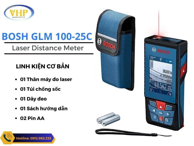Trọn bộ máy đo khoảng cách Bosch GLM 50C tại trắc địa Hoàng Phát