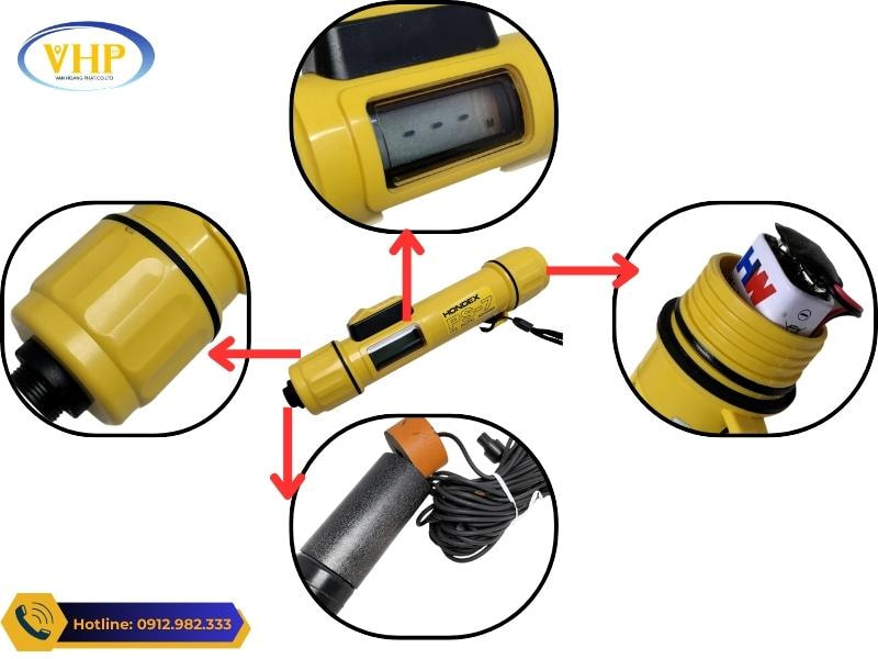 Chi tiết các bộ phận của máy đo sâu hồi âm Hondex PS-7FL