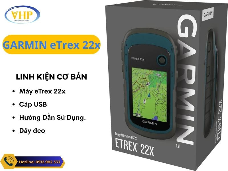 Trọn bộ máy định vị cầm tay GPS Garmin eTrex 22x