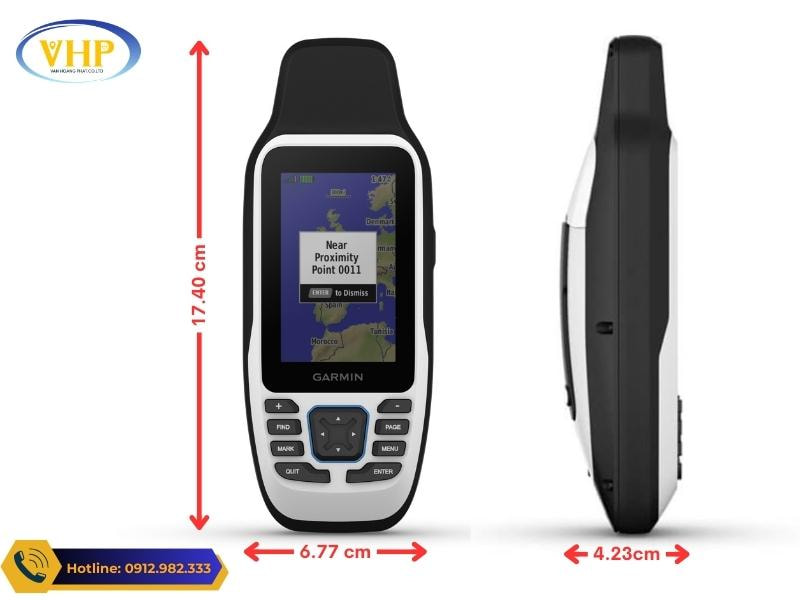 Kích thước Máy định vị cầm tay GPS Garmin GPSMAP 79s