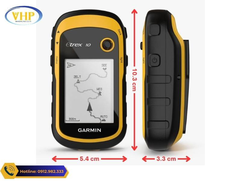 Kích thước Máy định vị cầm tay GPS Garmin eTrex 10