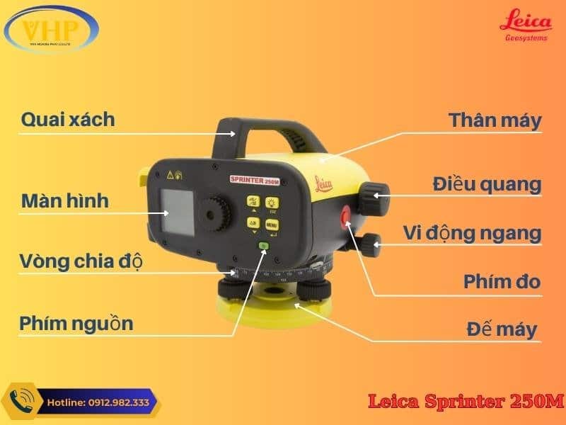 Máy thủy bình Leica Spriter 250M là dòng máy thủy bình điện tử được sử dụng và tin dùng nhất hiện nay