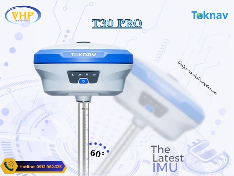 Máy GPS RTK Toknav T30Pro bù nghiêng 60 độ