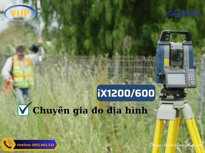 Máy toàn đạc tự động Sokkia iX1200/600 ứng dụng đo địa hình