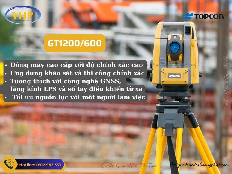 Máy toàn đạc tự động Topcon GT1200 và GT600 cấu tạo với động cơ tự động mạnh mẽ và hiện đại