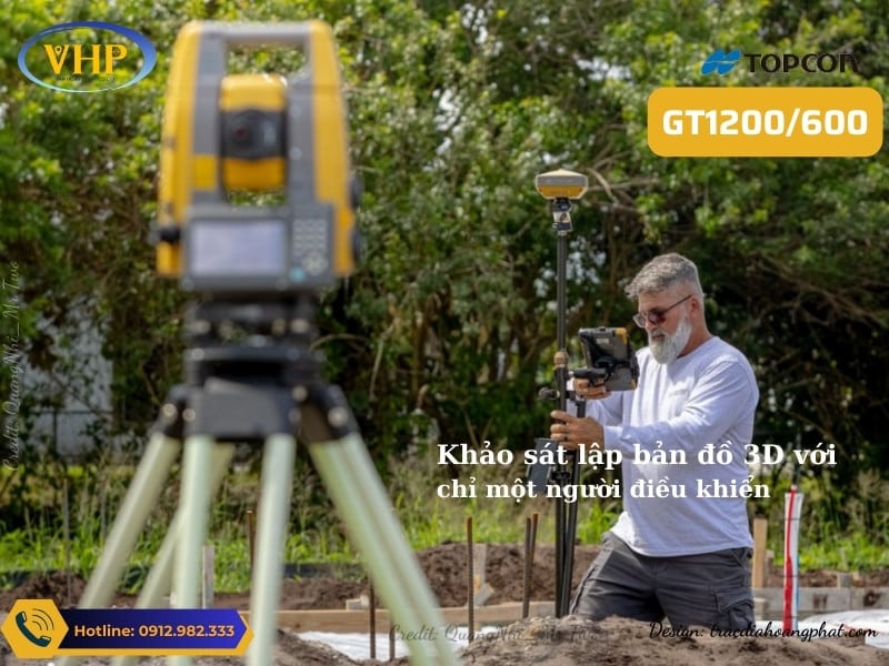 Máy toàn đạc tự động Topcon GT1200/600 Khảo sát 3D với mọi cấp độ