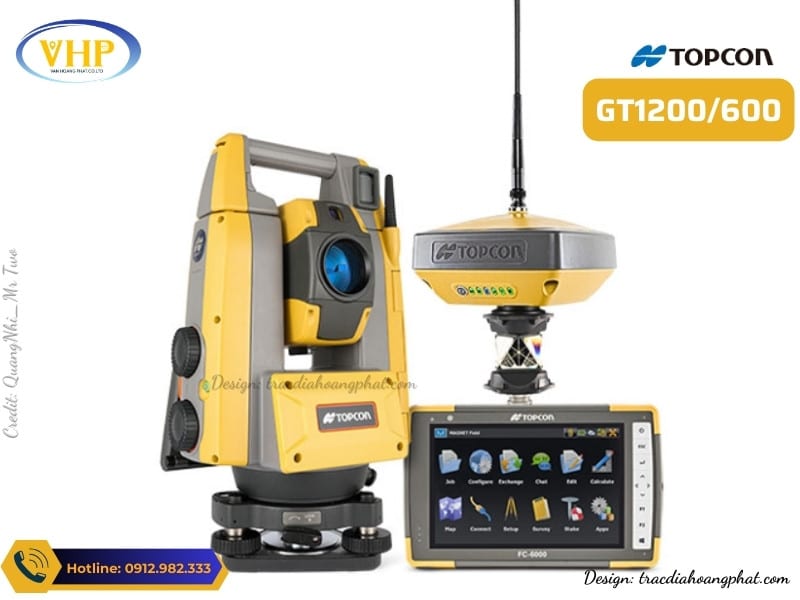 Máy toàn đạc tự động Topcon GT1200/600 ứng dung đo thi công làm đường giao thông