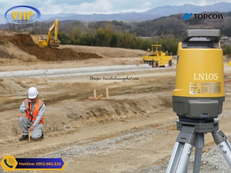 Máy toàn đạc tự động Topcon LN150 ứng dụng đo cắm điểm ngoài hiện trường