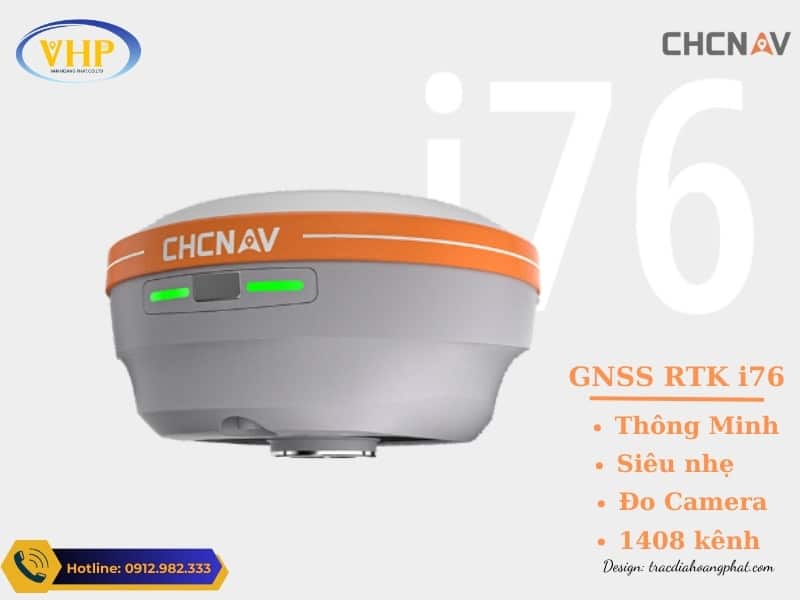 Máy GPS RTK CHC i76 nhỏ gọn, hiện đại