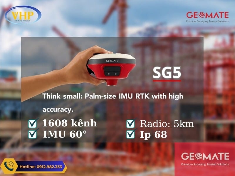 Máy GPS RTK Geomate SG5 Cấu Hình Mạnh Mẽ