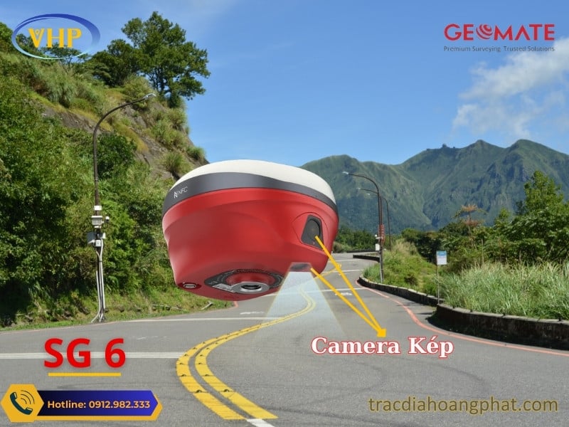 Máy GPS RTK GeoMate SG6 Trăng bị Camera kep