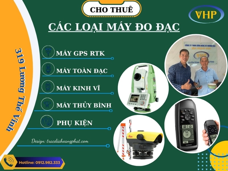 Giới thiệu về các loại thiết bị đo đạc được cho thuê tại Trắc Địa Hoàng Phát