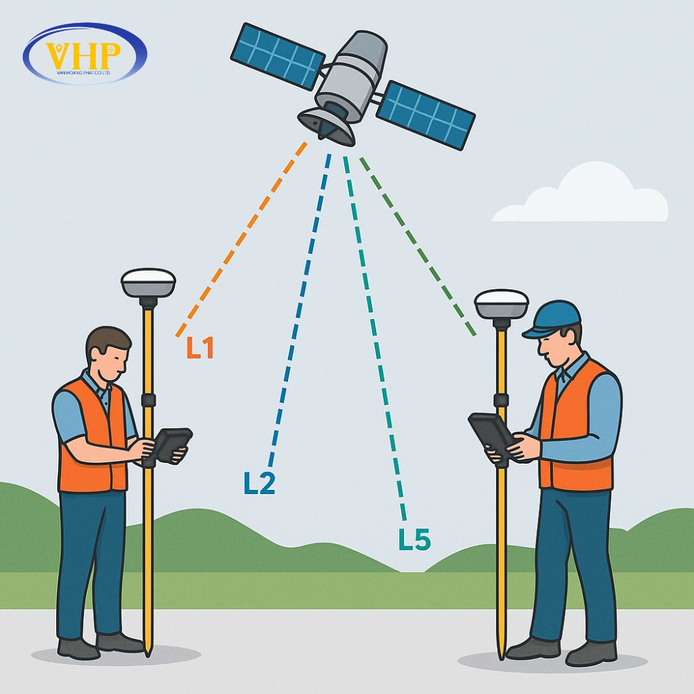 Độ chính xác milimet của máy RTK 3 tần