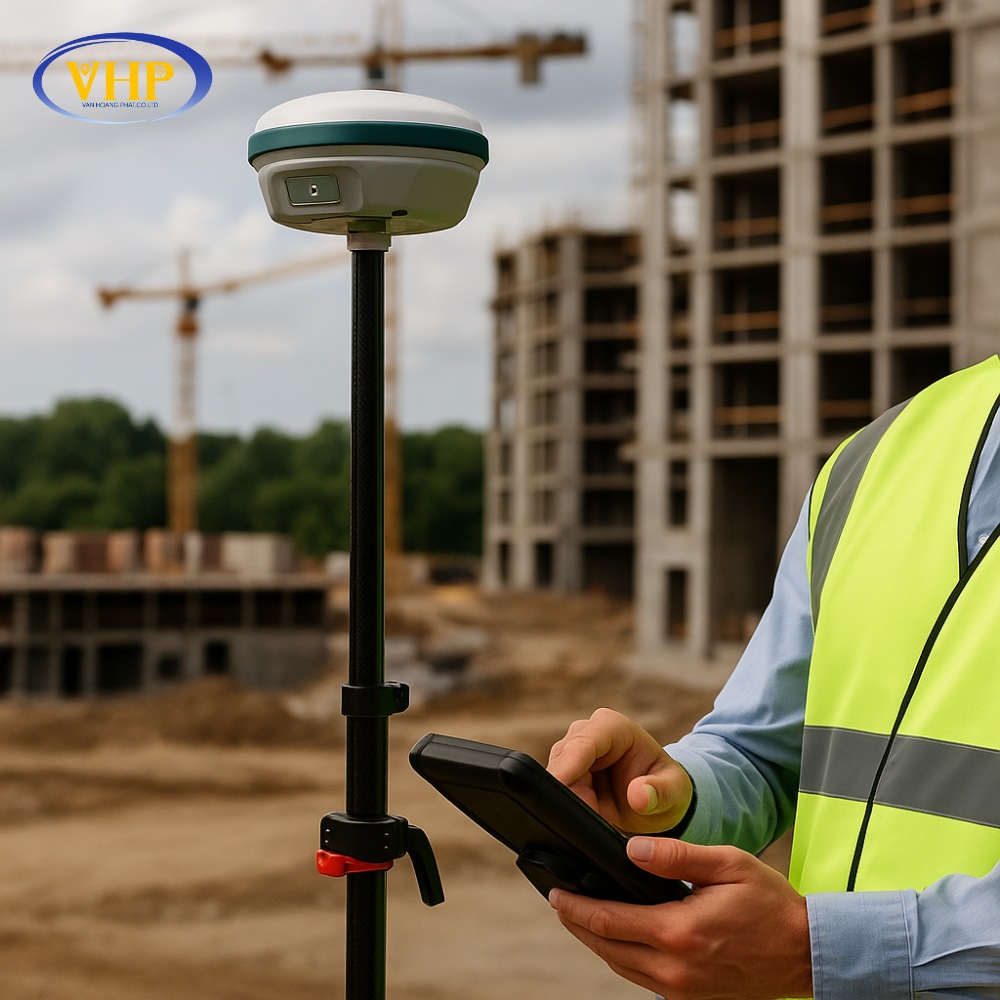 Máy GPS RTK đang đo đạc