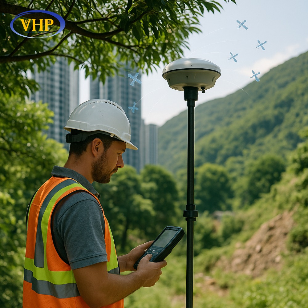 Đo RTK 3 tần trong môi trường phức tạp