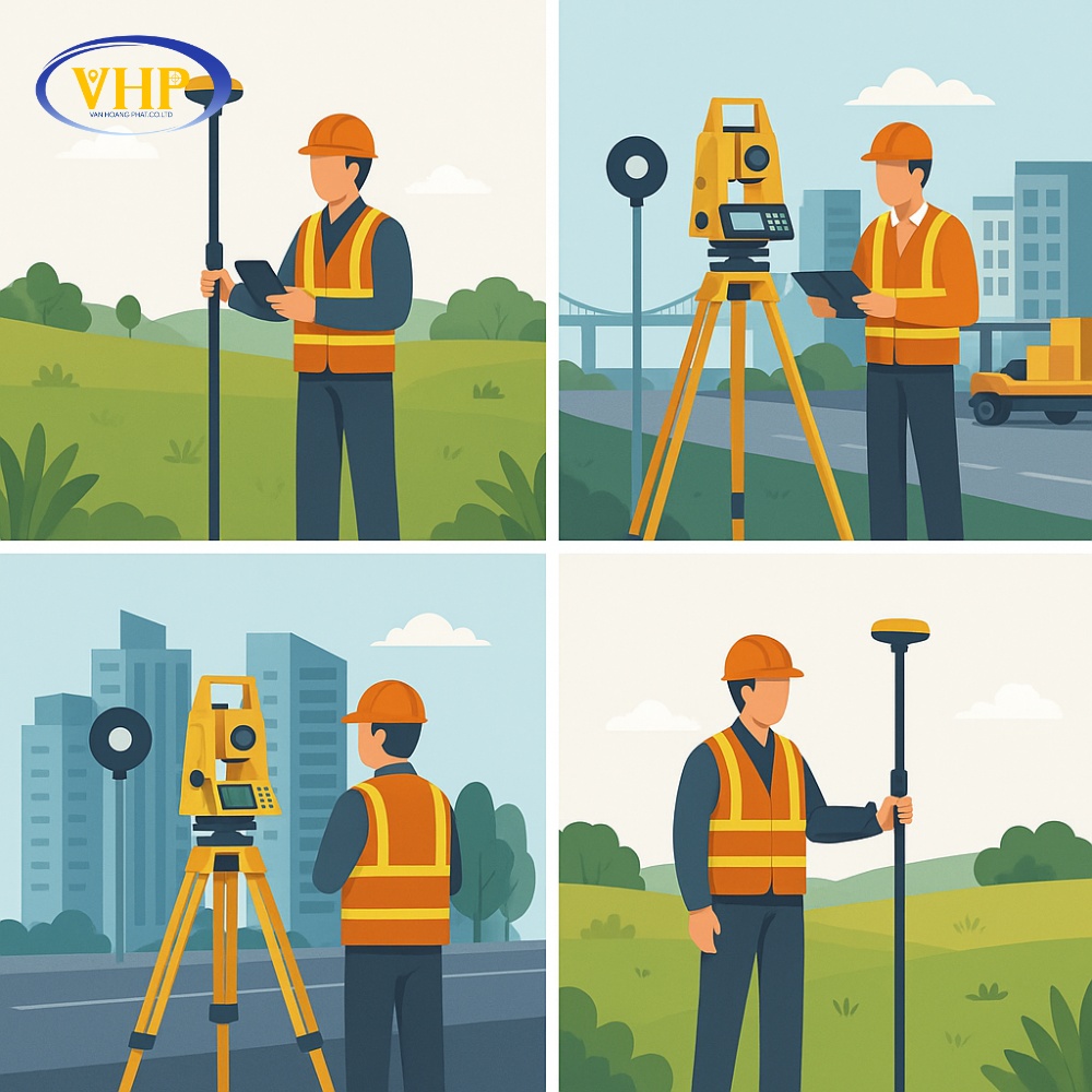 So sánh ứng dụng thực tế của RTK GPS và Total Station