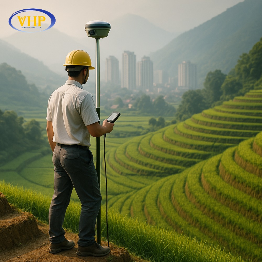 Đo đạc địa chính bằng máy RTK 3 tần