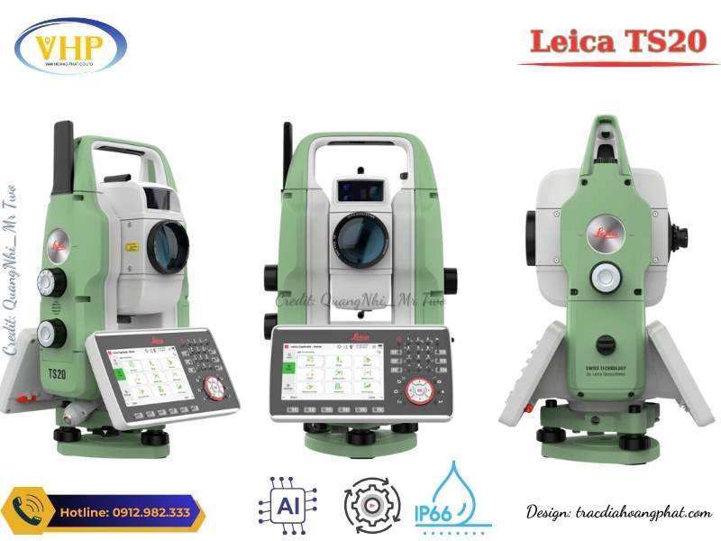 Kiểu dáng của Máy toàn đạc điện tử Leica TS20