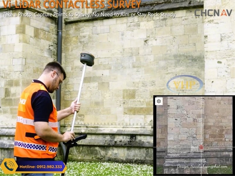 Máy GPS RTK CHC ViLi i100 Đo Điểm bằng Camera