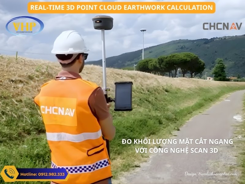 Máy GPS RTK CHC ViLi i100 Ứng dụng đo khối lượng đào đắp chuyên nghiệp