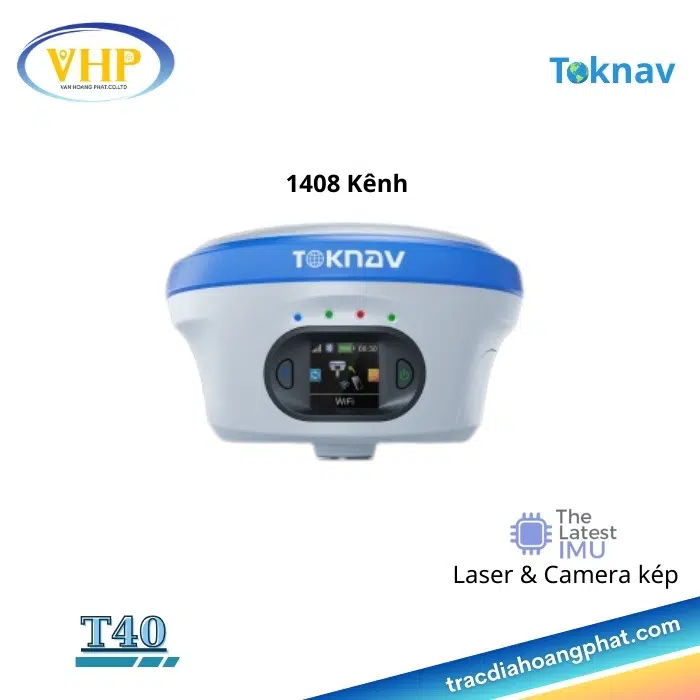 Máy GPS RTK Toknav T40 – Siêu Phẩm Laser Dual-Camera 2025 | Đo Điểm Gián Tiếp Bằng Tia Laser Chuẩn Xác ±2.5cm