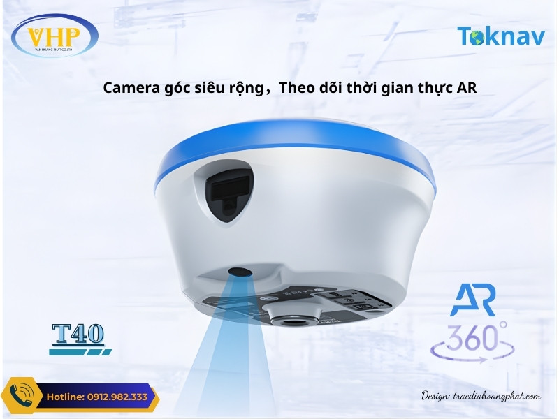 Máy GPS RTK Toknav T40 trang bị Camera góc siêu rộng,Theo dõi thời gian thực AR