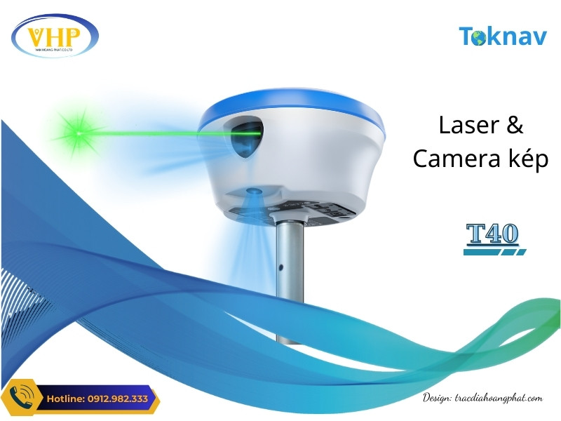Máy GPS RTK Toknav T40 Trăng bị Camera kép và Đo lường bằng laser