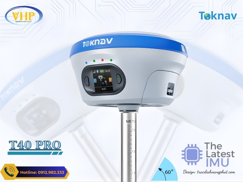 Máy GPS RTK Toknav T40Pro trang bị công nghệ IMU thế hệ mới nhất