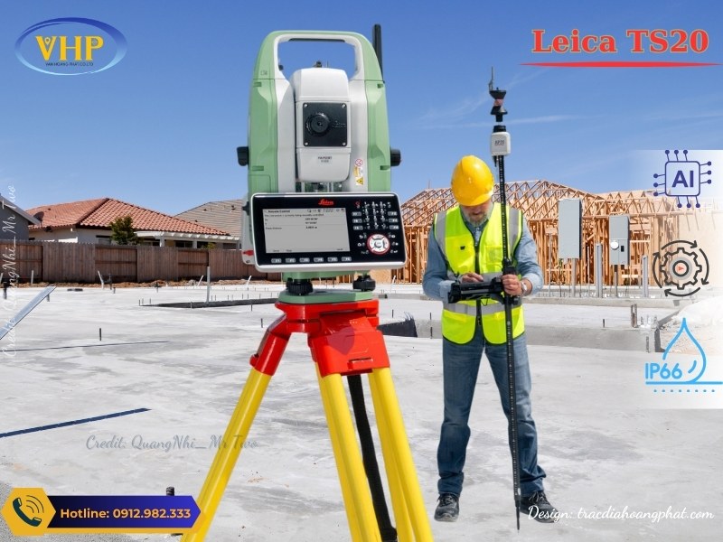 Máy toàn đạc điện tử Leica TS20 không cần người đứng máy