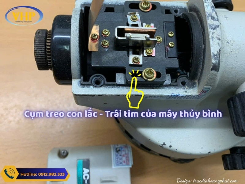 Cụm treo con lắc máy thủy bình  - trái tim của máy thủy bình