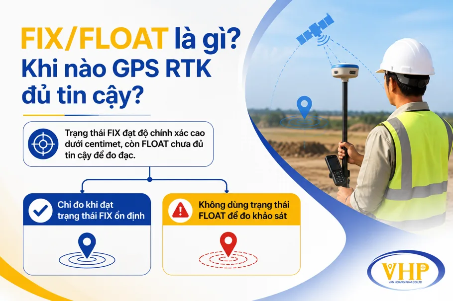 FIX/FLOAT là gì? Khi nào GPS RTK đủ tin cậy để đo?