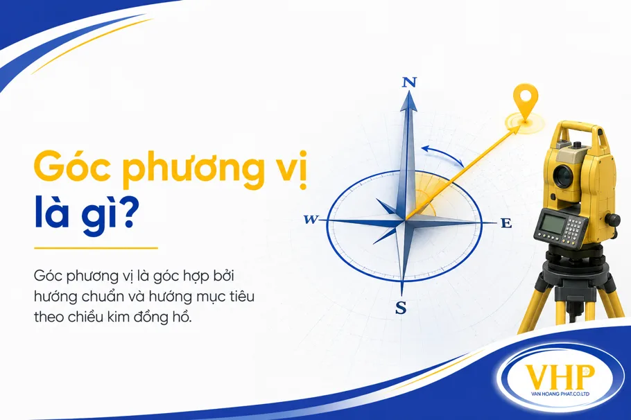 Góc phương vị là gì? Hướng gốc, cách tính và ứng dụng